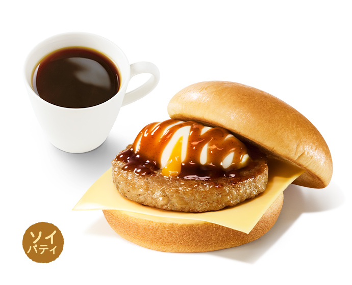 ソイ朝のとろったまチーズバーガー 〜テリヤキソース〜 ドリンクセット