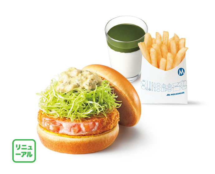 【平日限定】昼割セット 海老カツバーガー(＋140円ドリンク)＜10時半から15時まで販売＞