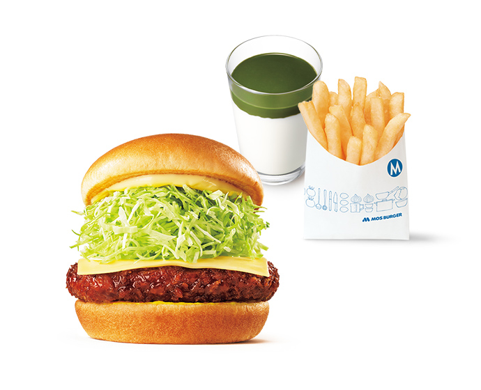 【平日・期間限定】昼割セット メンチカツチーズバーガー(＋140円ドリンク)＜10時半から15時まで販売＞