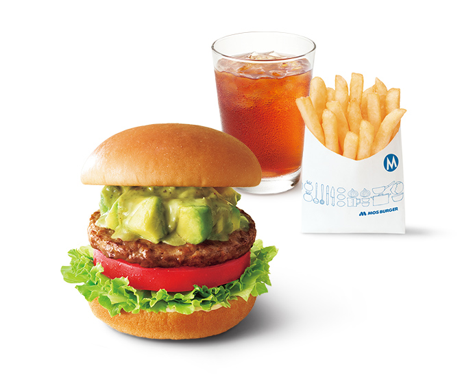 【平日・期間限定】昼割セット アボカドバーガー(＋70円ドリンク（スープ・シェイク等）)＜10時半から15時まで販売＞